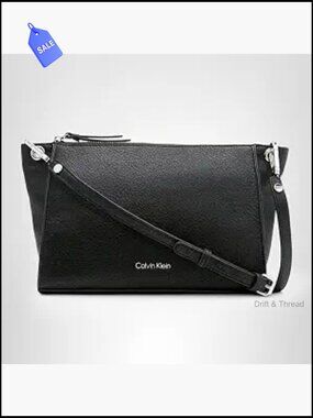 Top Zip Crossbody Bag with Vegan Leather and Interior Pockets